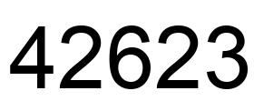 Number 42623 black image