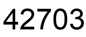 Number 42703 black image