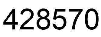 Number 428570 black image