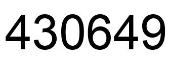 Number 430649 black image