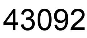 Number 43092 black image