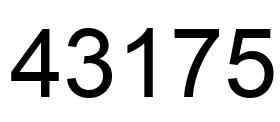 Number 43175 black image
