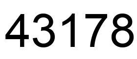 Number 43178 black image