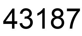 Number 43187 black image