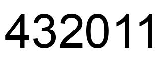 Número 432011 imagen negro