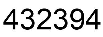 Número 432394 imagen negro