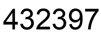Número 432397 imagen negro