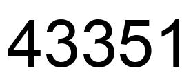 Número 43351 imagen negro