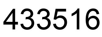 Number 433516 black image