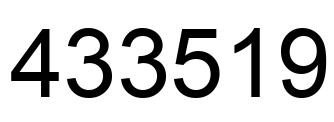 Number 433519 black image