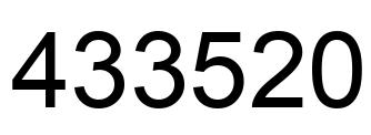 Number 433520 black image