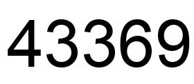 Número 43369 imagen negro