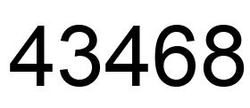 Number 43468 black image