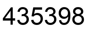 Number 435398 black image