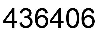 Número 436406 imagen negro