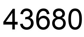 Number 43680 black image