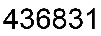 Number 436831 black image