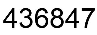 Número 436847 imagen negro