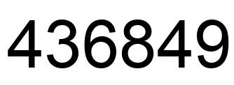 Número 436849 imagen negro