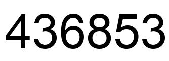 Número 436853 imagen negro