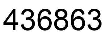Número 436863 imagen negro