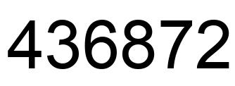 Number 436872 black image