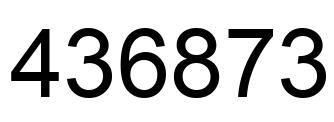 Number 436873 black image