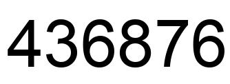 Number 436876 black image
