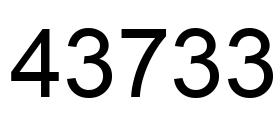 Number 43733 black image