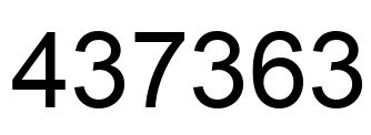 Number 437363 black image