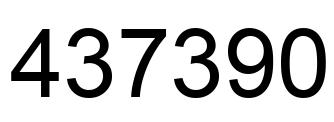 Number 437390 black image