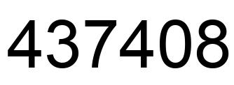 Number 437408 black image