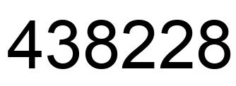 Number 438228 black image