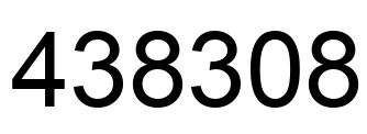 Number 438308 black image