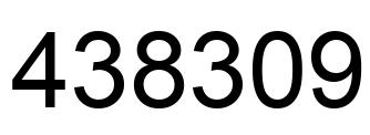 Number 438309 black image