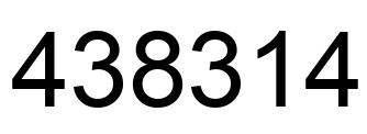 Number 438314 black image
