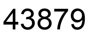 Número 43879 imagen negro