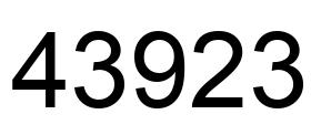 Número 43923 imagen negro