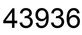 Number 43936 black image