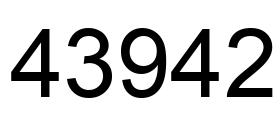 Number 43942 black image