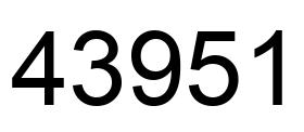 Number 43951 black image