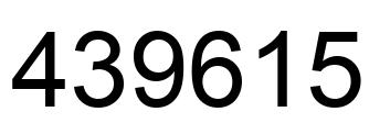 Number 439615 black image