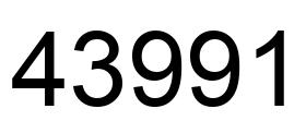 Número 43991 imagen negro