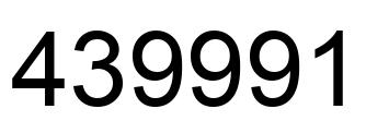 Number 439991 black image