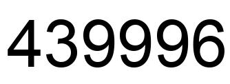 Number 439996 black image