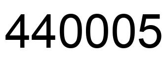 Number 440005 black image