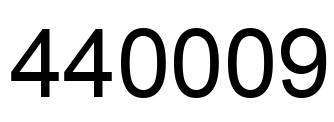 Number 440009 black image