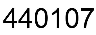 Number 440107 black image
