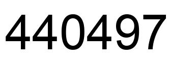 Number 440497 black image