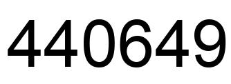 Number 440649 black image